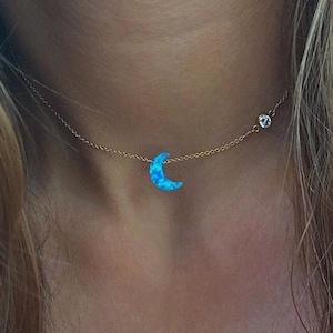 Opal Moon and Sparkling Star Choker