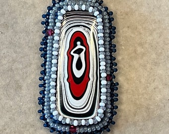 Fordite Beaded Necklace handcrafted