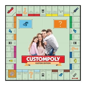 Custompoly Board Game, Game Board, Personalized Board Game, Personalized Gift, Custom Game Board, Customopoly Board, Customized Gift,