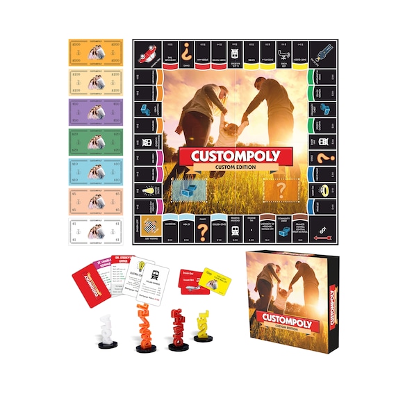 Custompoly Board Game, Personalized Board Game, Custom Board Game, Customized Game, Personalized Game, Board Game-Complete Game