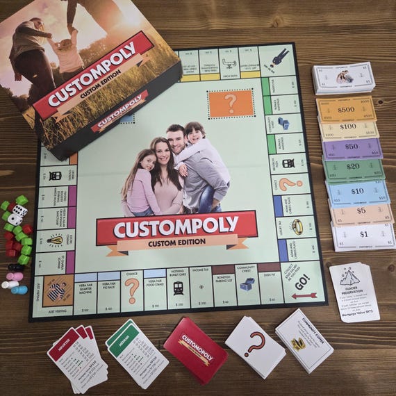 Customopoly Board Game, Personalized Family Gift