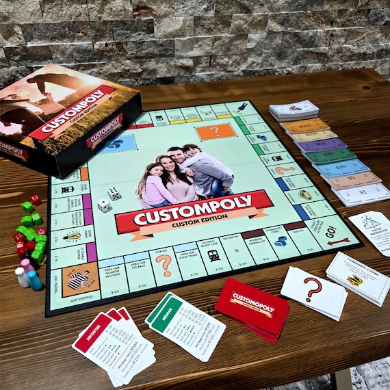 Customopoly Board Game, Personalized Family Gift, Christmas gift, Game board