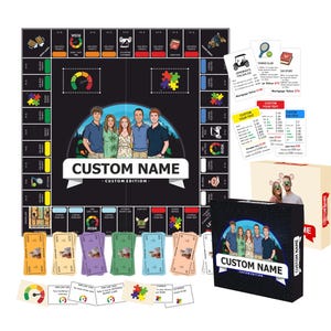 Customopoly Board Game, Personalized Family Gift, Christmas gift, Game board