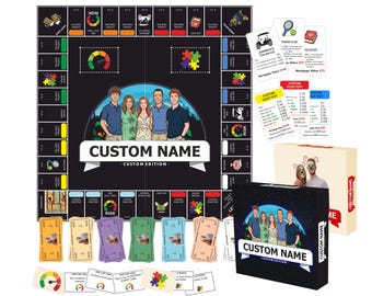 Customopoly Board Game, Personalized Family Gift, Christmas gift, Game board
