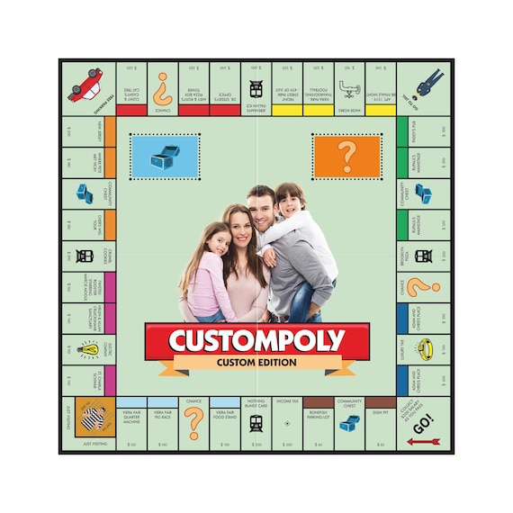 Customopoly Board Game, Personalized Family Gift