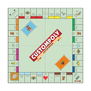 Custompoly Board Game, Game Board, Personalized Board Game, Personalized Gift, Custom Game Board, Customopoly Board, Customized Gift,