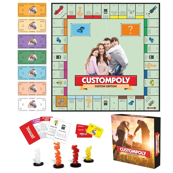 Customopoly Board Game, Game Board, Customized Gift, Personalized Board Game, Custompoly Game Board, Custom Game Board, Christmas Gift