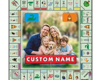 Custompoly Board Game, Personalized Board Game, Custom Game Board, Custom Family Game, Unique Gift for Couples, Custom Night Game,