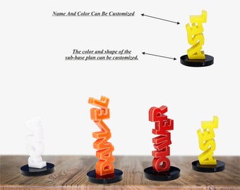 Customizable Name Game Pawn: Personalized Board Game Piece