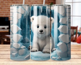 Polar Bear - Slushie - Ice (2 Designs) -20oz Tumbler - Etsy