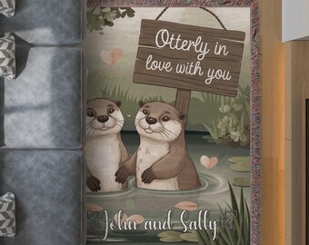 Otter Design Woven Blanket, Personalized Gift for Animal Lovers