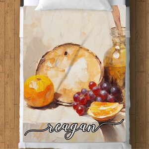 Customized Personalized Fleece Blanket, Cozy Warm Throw for Home Decor, Unique Gift for Family and Friends, Artistic Design