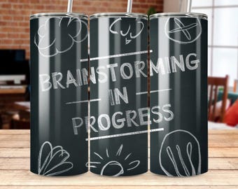 Brainstormbekerontwerp: schoolbordkunst (digitale download)