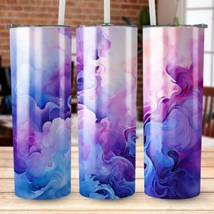 Watercolor Tumbler Wrap Bundle - Instant Download - DIY Mug Design, Straight and Tapered Mug Wrap PNG Instant Download Digital Product