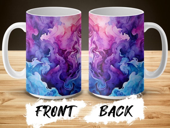 abstract coffee mug design Ceramic Mugs w/ Contemporary Indigenous Design (set of 2) Eagle Crest main image 1