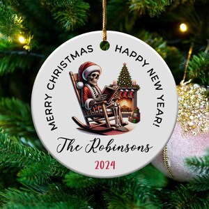 Custom Name and Year Christmas Ornament, Personalized Ornament, Keepsake, Christmas Gift, Custom Holiday Decor