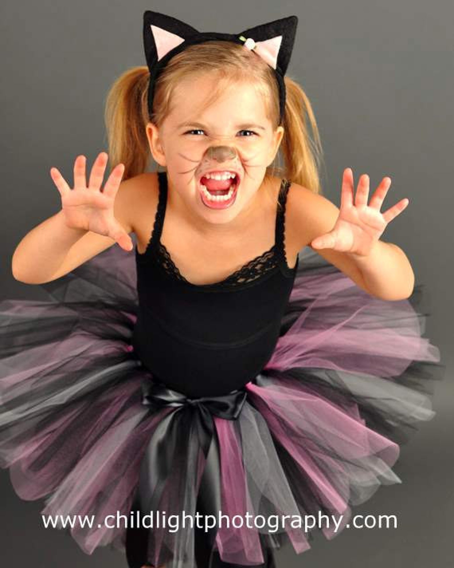 3t Cat Costume
 Cat Costume Halloween Toddler girls Tutu set Black and Pink