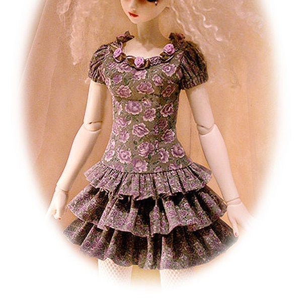 Patron PDF Gracefaerie 1, lilas après-midi, patron de robe BJD pour Luts SD 60 cm, AoD et tailles similaires. Copie à 85 % pour les corps de 50 cm