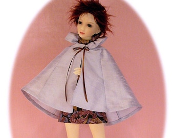 MSD BJD Doll Cloak Pattern – Hooded Elf & Ruffled Collar (PDF Pattern)