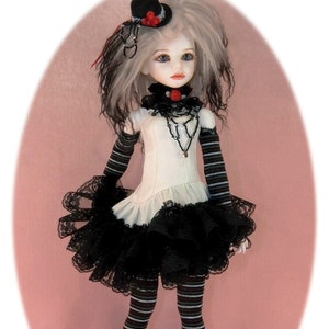 Modèle de robe Gracefaerie 47 PDF dimensionné sur mesure pour Dollstown de 7 ans, 13 ans et corps d&#39;elfe et Planetdoll, taille MSD Peut s&#39;adapter à presque tous les BJD