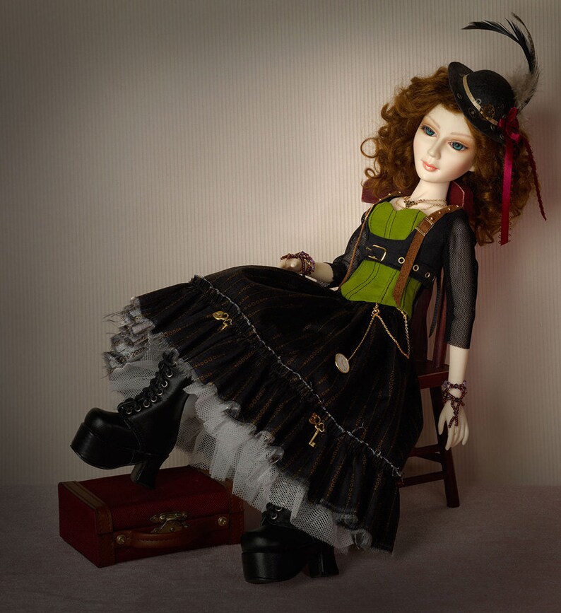Steamy Summer Steampunk Doll Outfit Pattern for MSD BJD (PDF Pattern) image 3