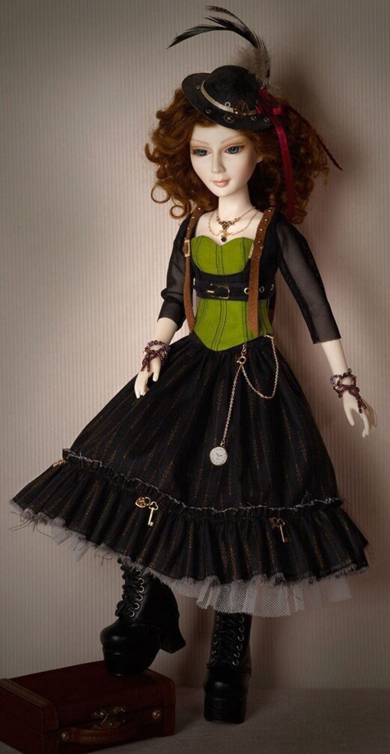 Steamy Summer Steampunk Doll Outfit Pattern for MSD BJD (PDF Pattern) image 2