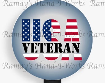 Patriotic, #3 Military Veterans Retractable Badge Reel or a Carabiner Retractable Badge Reel, Nurse Badge Reel, Lanyard Id