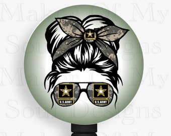 US Army 2nd Infantry Iraq Campaign with Ribbon Round ID Badge Key Card Tag Holder Badge Retractable Reel Badge Holder with Belt Clip US Army 2nd Infantry Iraq Campaign with Ribbon Round ID Badge Key Card Tag Holder Badge Retractable Reel Badge Holder with Belt Clip