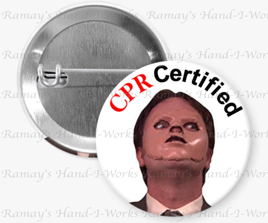 CPR Certified / Round Pin Back Button - Etsy