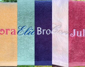 Towel with Name Embroidered