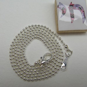 20 inch silver-plated ball chain with lobster clasp for Scrabble tile pendants image 2
