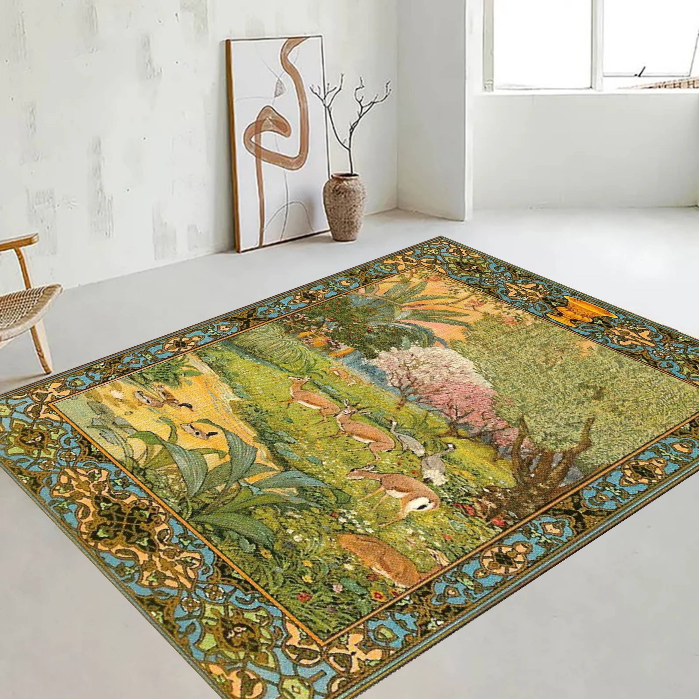 Moss Green Rug, Gazelle Rug, Kitchen Rug, Forest Rug,farmhouse Runner ...