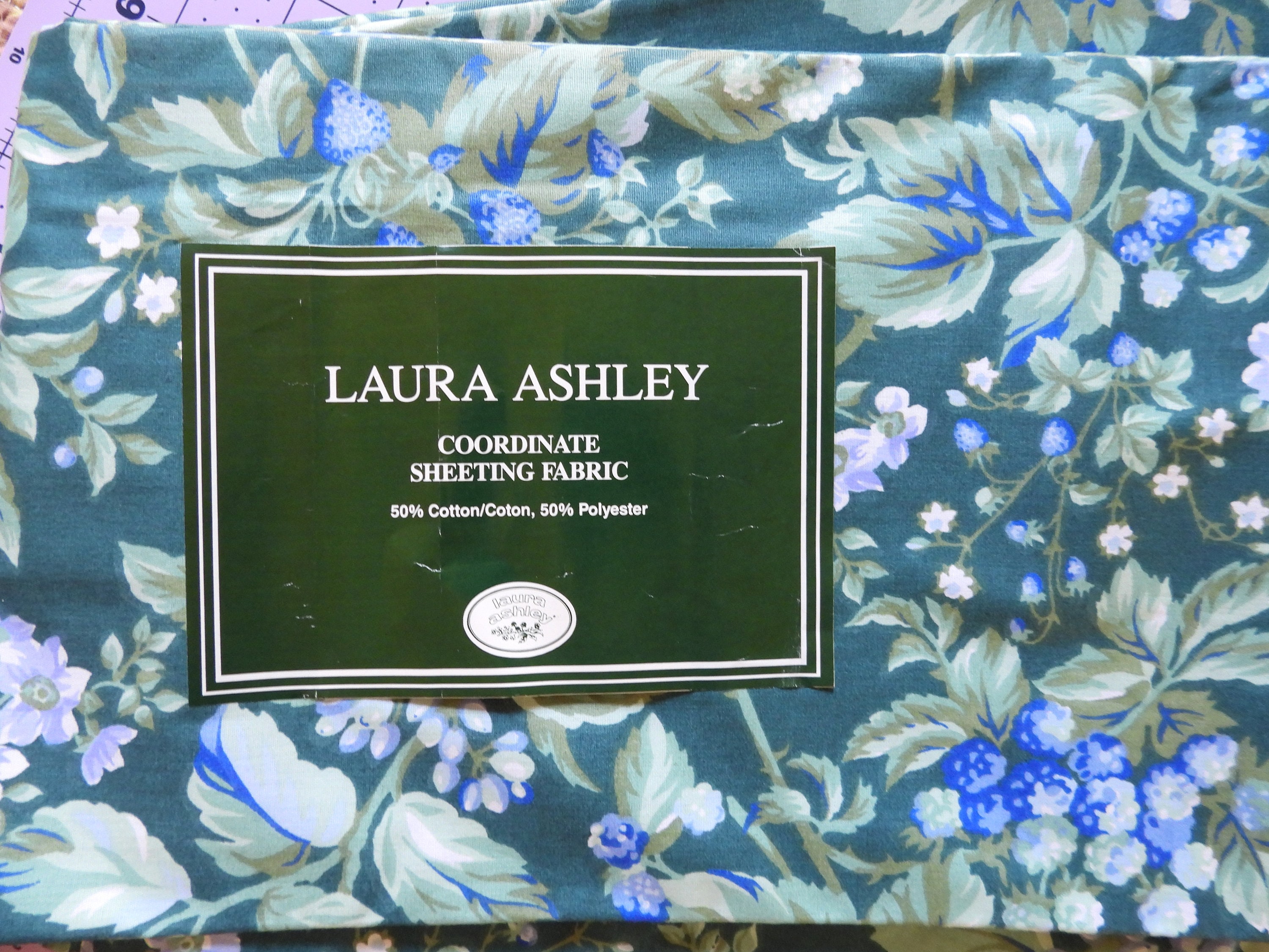 Laura Ashley bramble Berry Coordinate Sheeting Fabric / 106 Inches