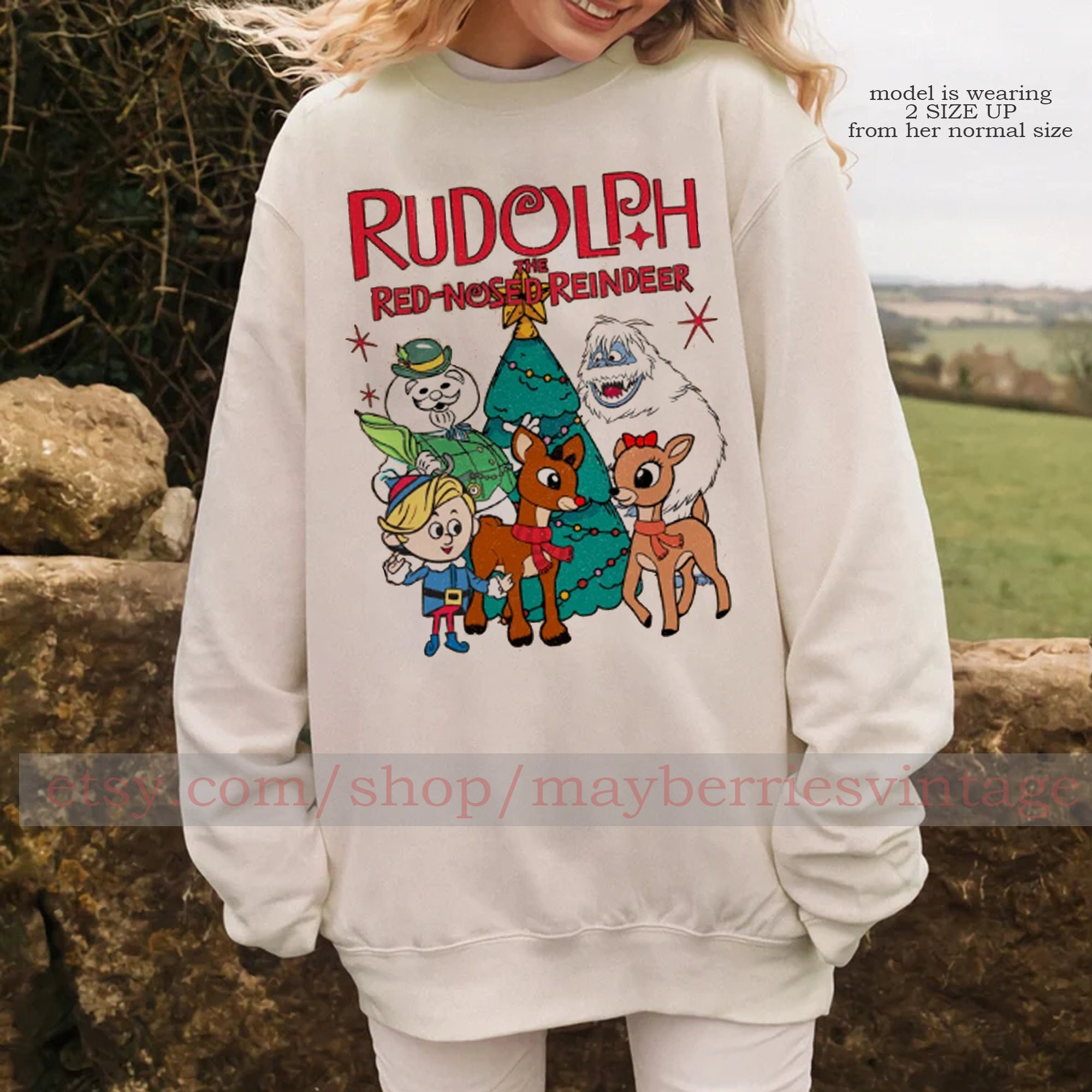 Discover Vintage Rudolph The Red Nosed Reindeer Sweatshirt