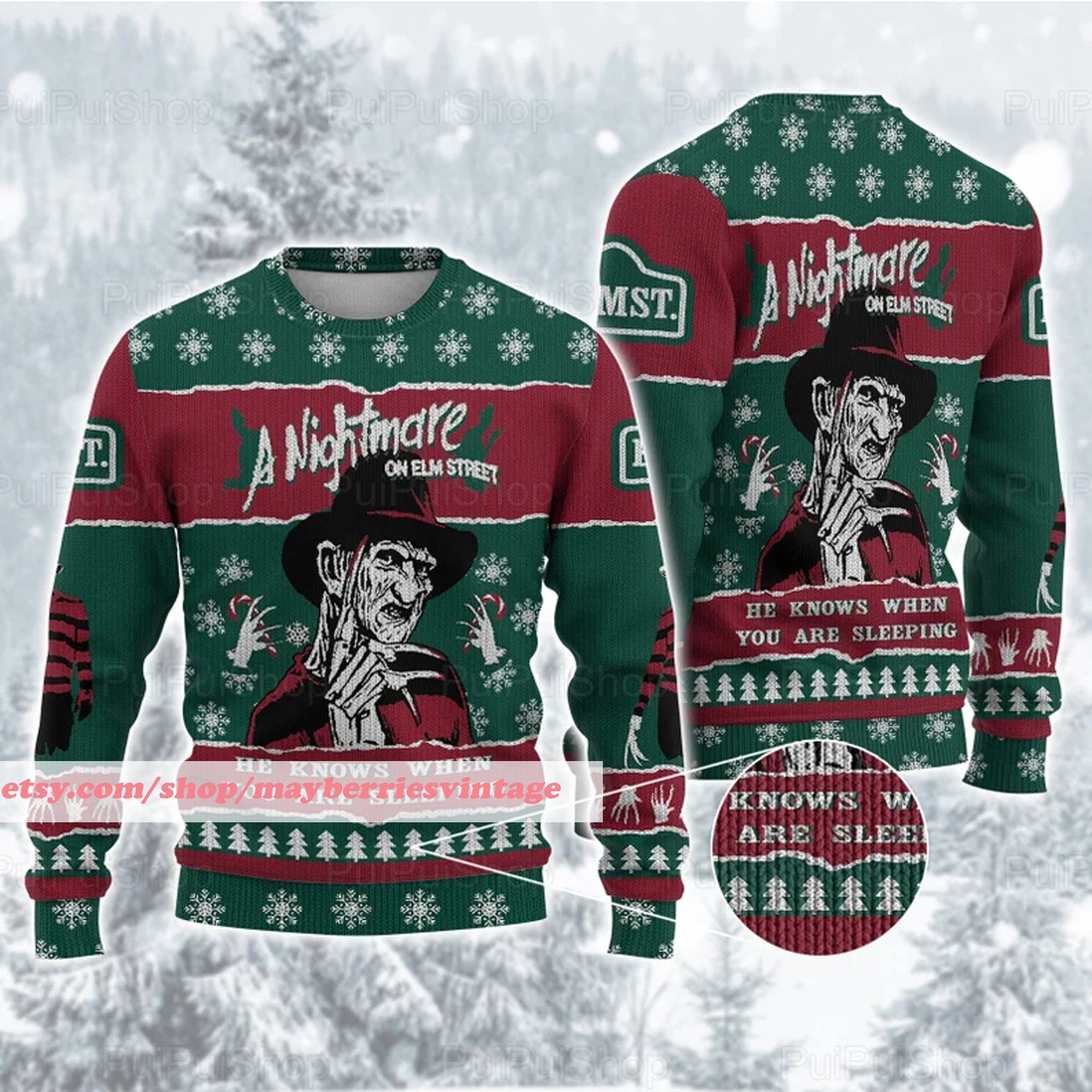 Discover A Nightmare Freddy Ugly Christmas Sweater