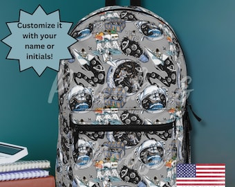 Personalisierter Galaxy Rucksack: Weltraum Abenteuer Schultasche