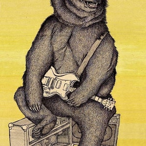 BLUES BEAR 11x16 impresión firmada y numerada