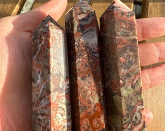 Natural Money Agate Tower Money Agate Obelisk Money Agate Point Wealth & Abundance Crystal christmas crystal gift for her crystal tower