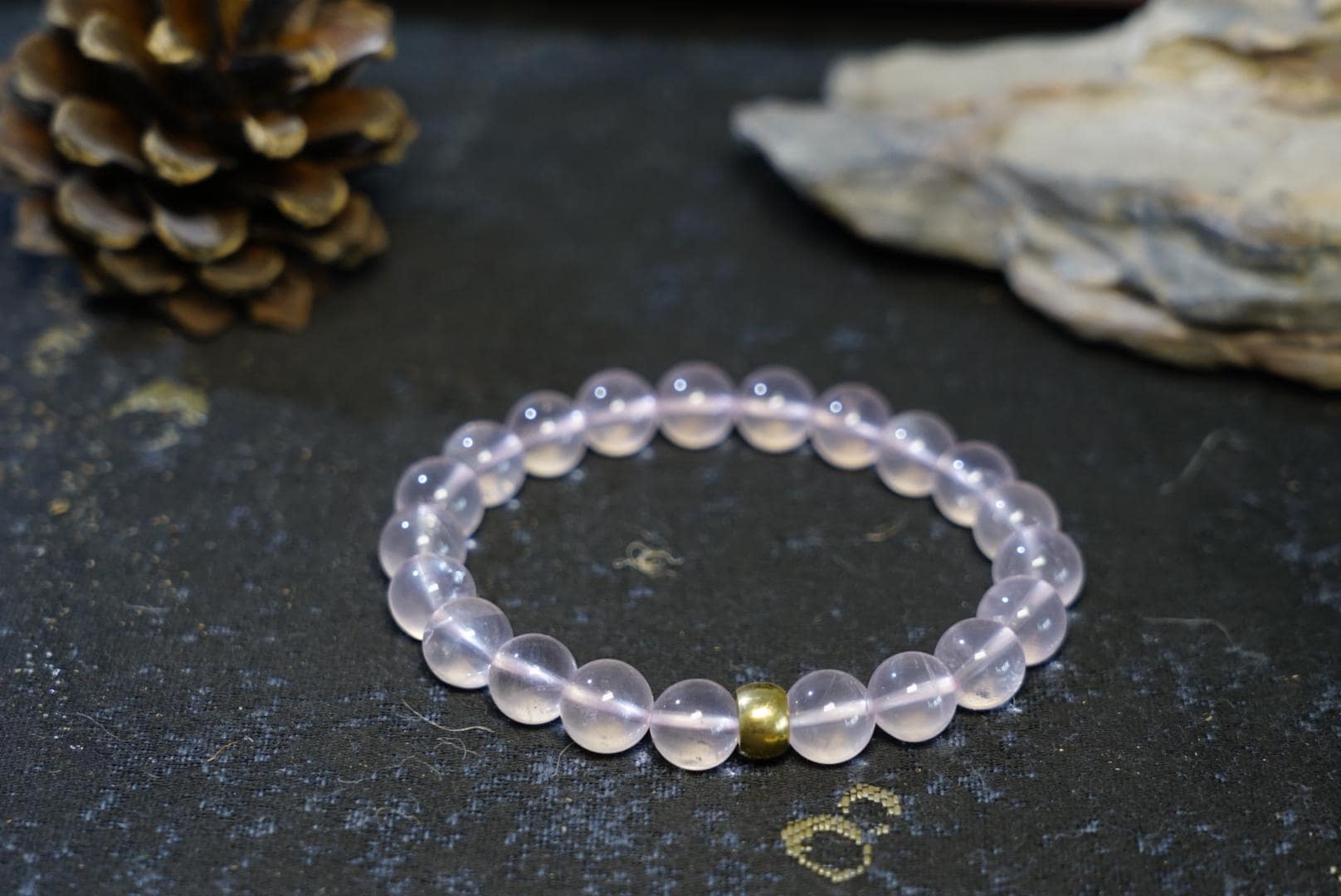 Rosenquarz Armband 8mm - Echte Steine Armband Für Energieheilung