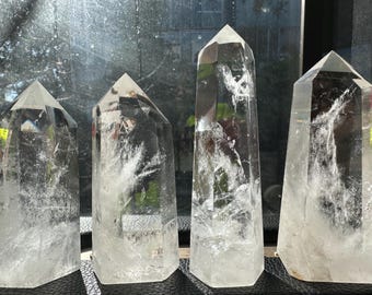 AAAA Grade Brazilian Clear Quartz Tower | Natural Healing Crystal for Energy Cleansing, Chakra Balancing, Home Decor & Virgo Season Crystal