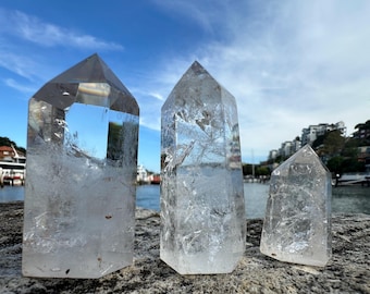 AAA Grade Brazilian Clear Quartz Tower | Natural Healing Crystal for Energy Cleansing, Chakra Balancing, Home Decor & Virgo Season Crystal
