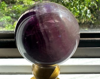 天然紫蛍石水晶玉：レイキヒーリング、占い - Etsy 日本