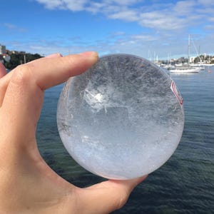 Large Natural Clear Quartz Sphere Crystal Ball Clear Quartz Ball Crystal Sphere Fengshui Crystal collection Virgo Season Crystal #5