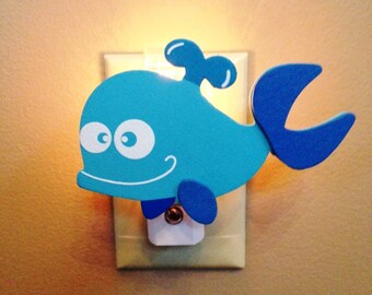 WHALE Night Light, Ocean, Beach Night Light, Ocean Room Decor, Under the Sea Theme