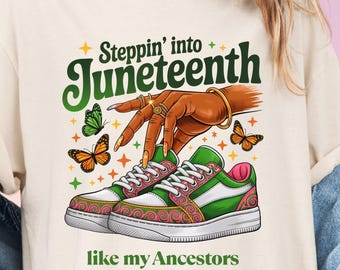 Camiseta de mujer afro Juneteenth: camiseta de algodón Black Pride