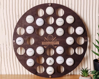 Personalised golf ball holder, Golf ball holder wall, Golf ball wall display, Golf ball collector, Golf ball storage,Golf ball display shelf
