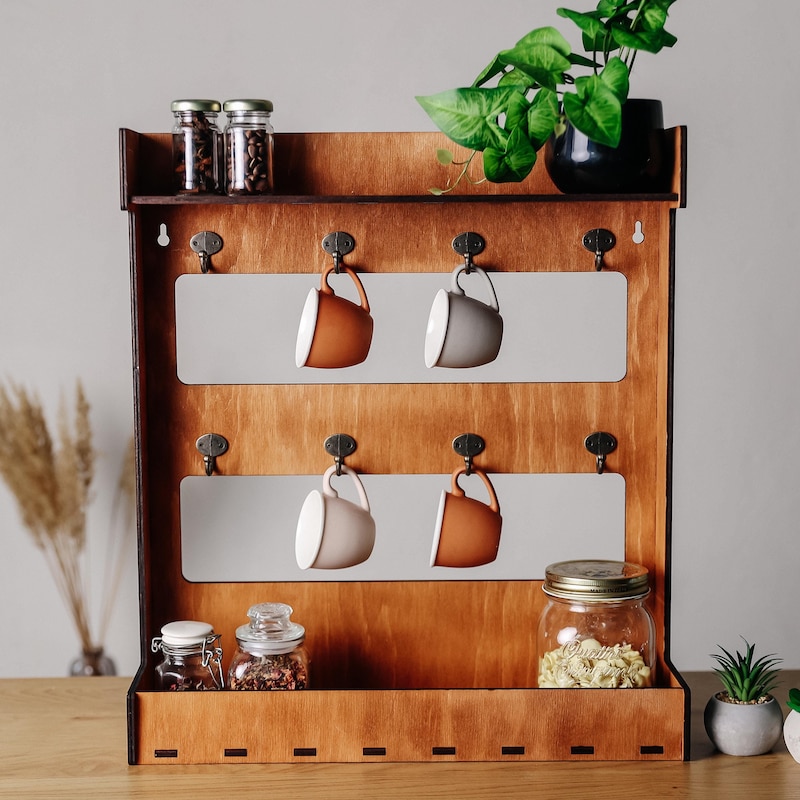 Wooden Mug Rack - Etsy