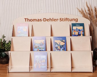 Soporte para tarjetas personalizado, expositor de tarjetas personalizado, expositor de tarjetas de felicitación, soporte de madera para tarjetas, expositor de postales, soporte para pegatinas