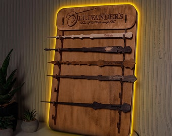 Suporte de parede para varinha, porta-varinhas de bruxo, suporte de parede para varinha, estojo ou base personalizada para varinha, expositor para varinha, vitrine para varinha