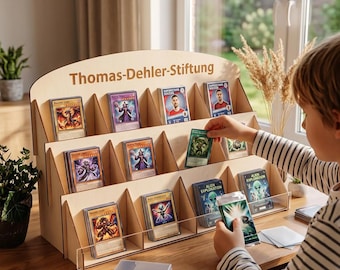 Customizable Wood Card Stand, Greeting Postcard Sticker Display Rack